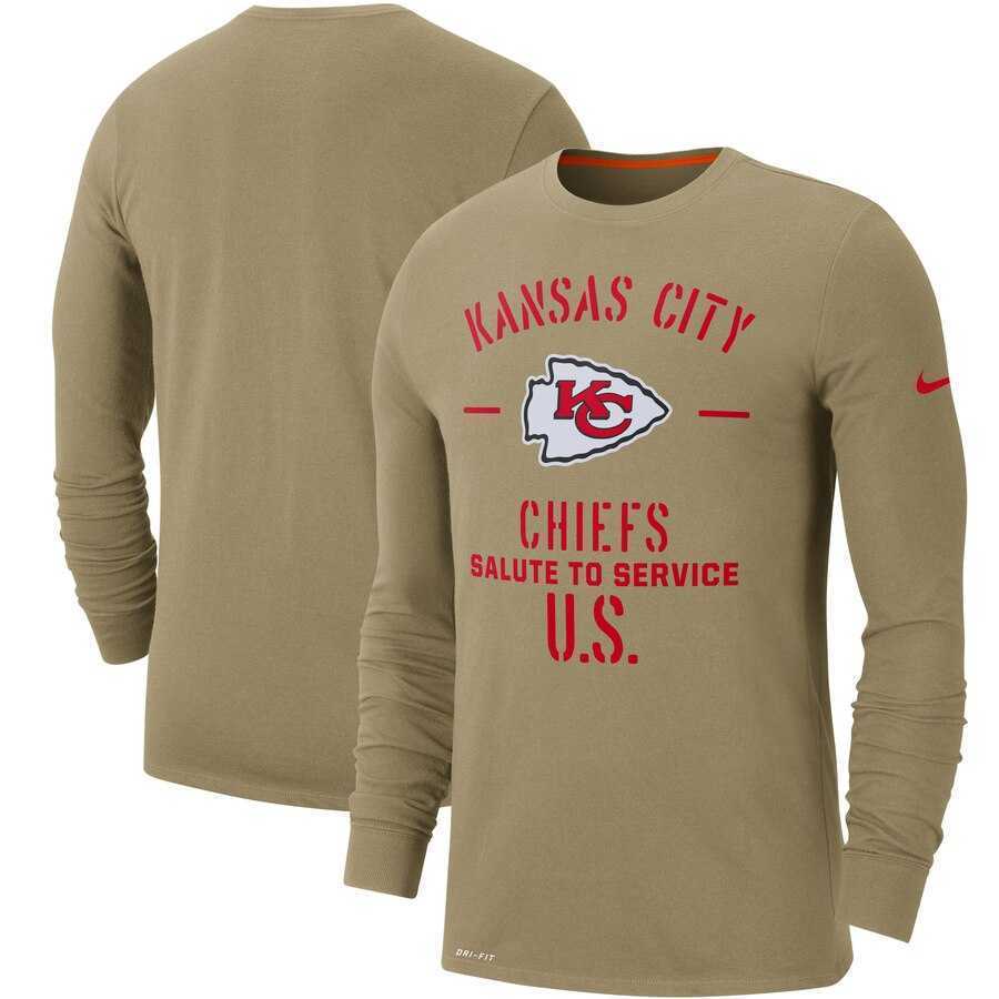 Men's Kansas City Chiefs Nike Tan 2019 Salute to Service Sideline Performance Long Sleeve Shirt,We sell and wholesale Men's Kansas City Chiefs Nike Tan 2019 Salute to Service Sideline Performance Long Sleeve Shirt on line form chian!